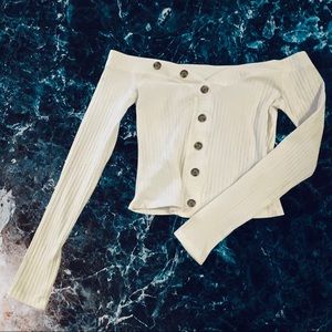 H&M off-the-shoulder long sleeve top